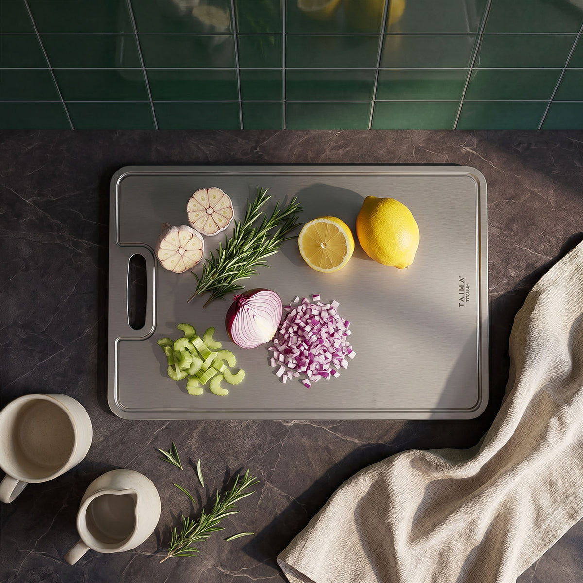Taima® Pure Titanium Cutting Board