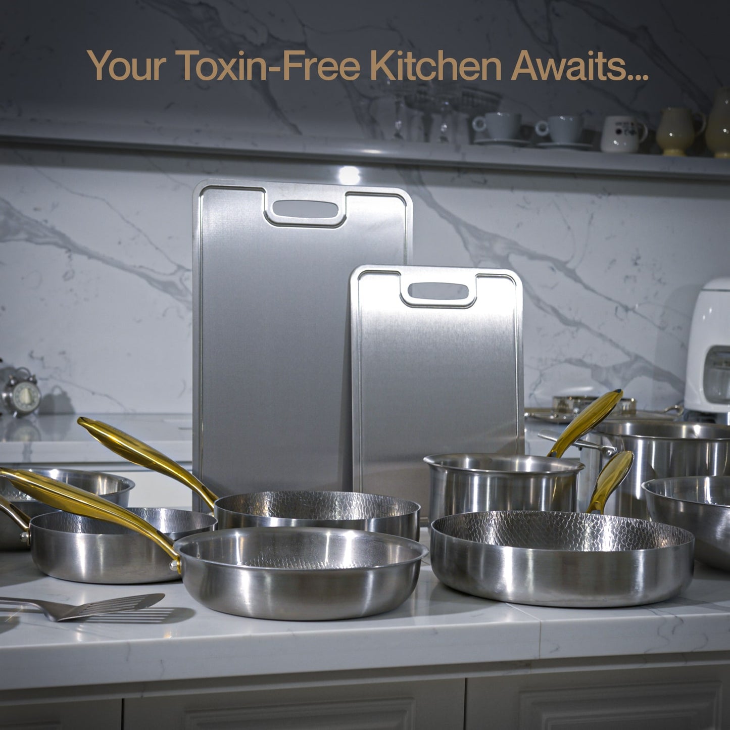 Certified Taima® Pure Titanium Cutting Board - V2 Updated Design