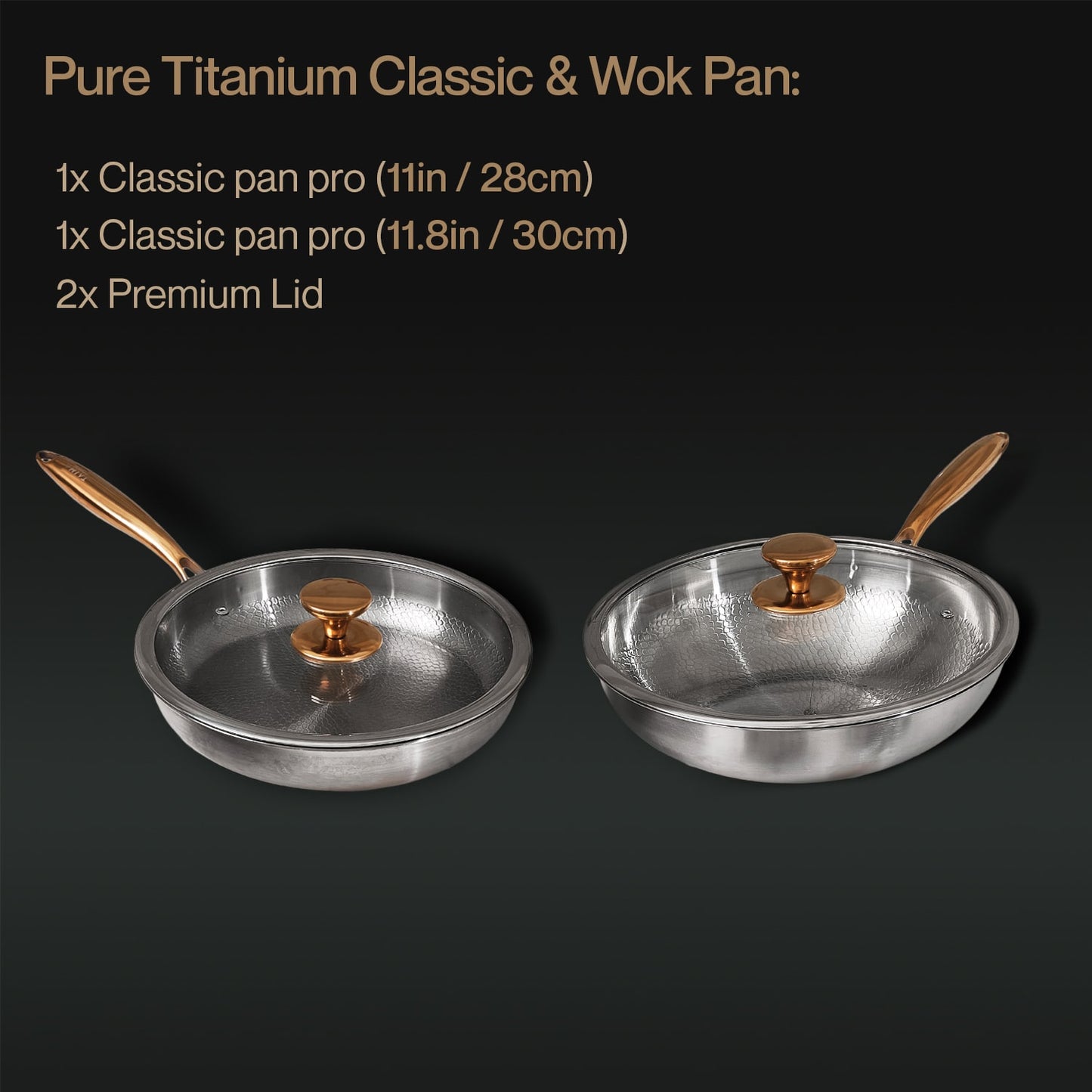 Pure Titanium Classic & Wok Pan (4 Piece)