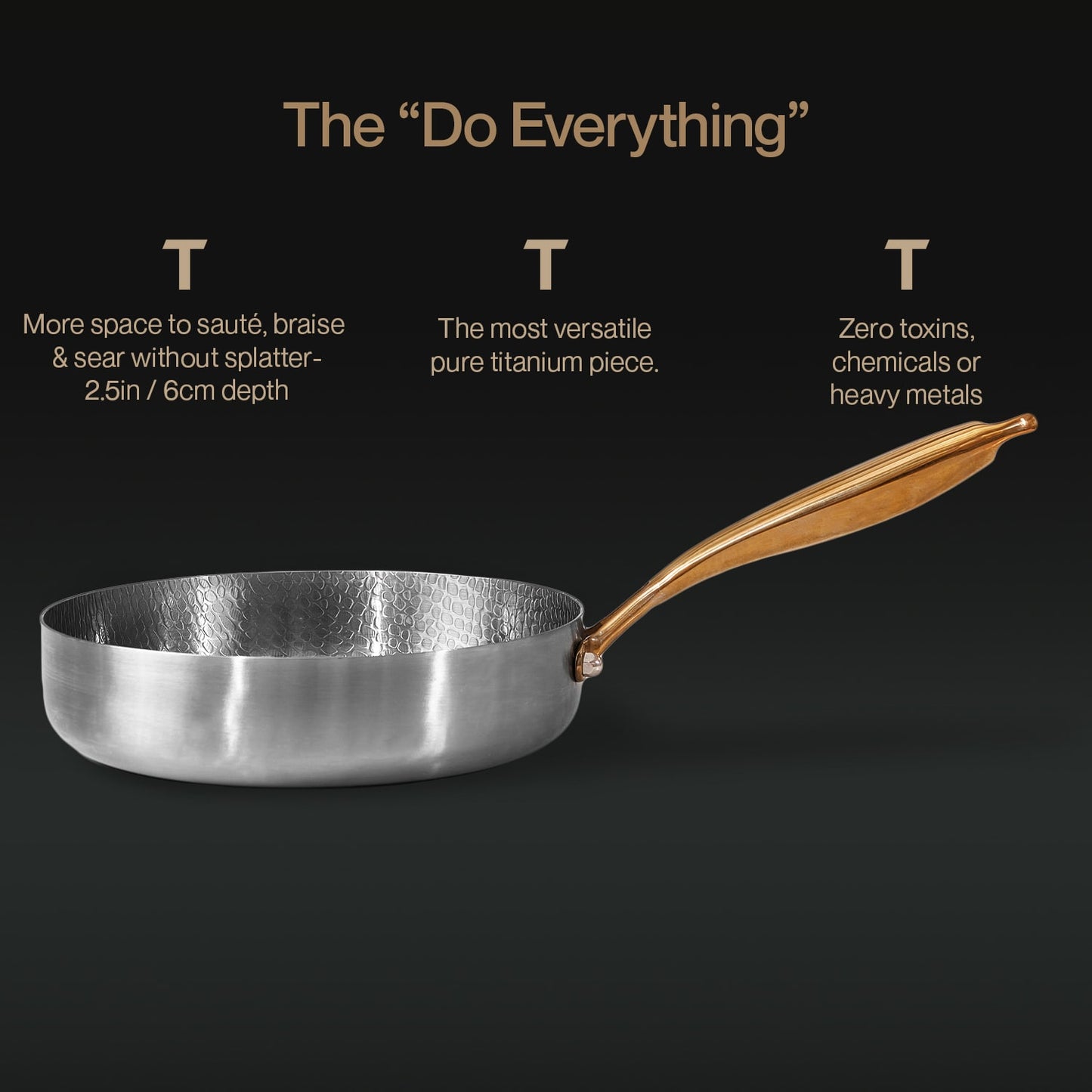 Pure Titanium Deep Pan Pro