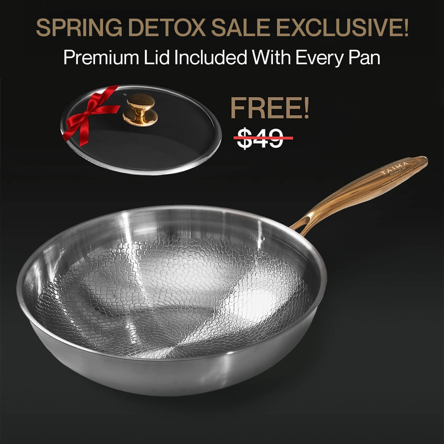 pure titanium wok pan pro