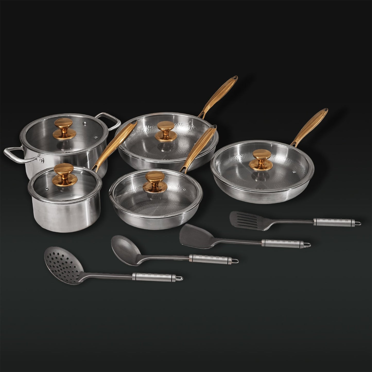 Complete Classic Titanium Cookware Set (14 Piece)
